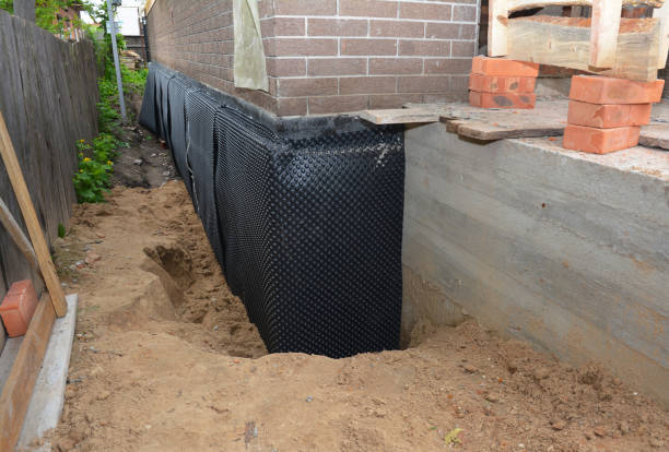 Happy homeowners after waterproofing job in Rochelle